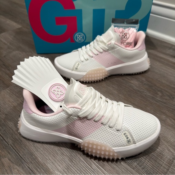 G/FORE Perforated Saddle Stripe Golf Shoe - Picture 2 of 13